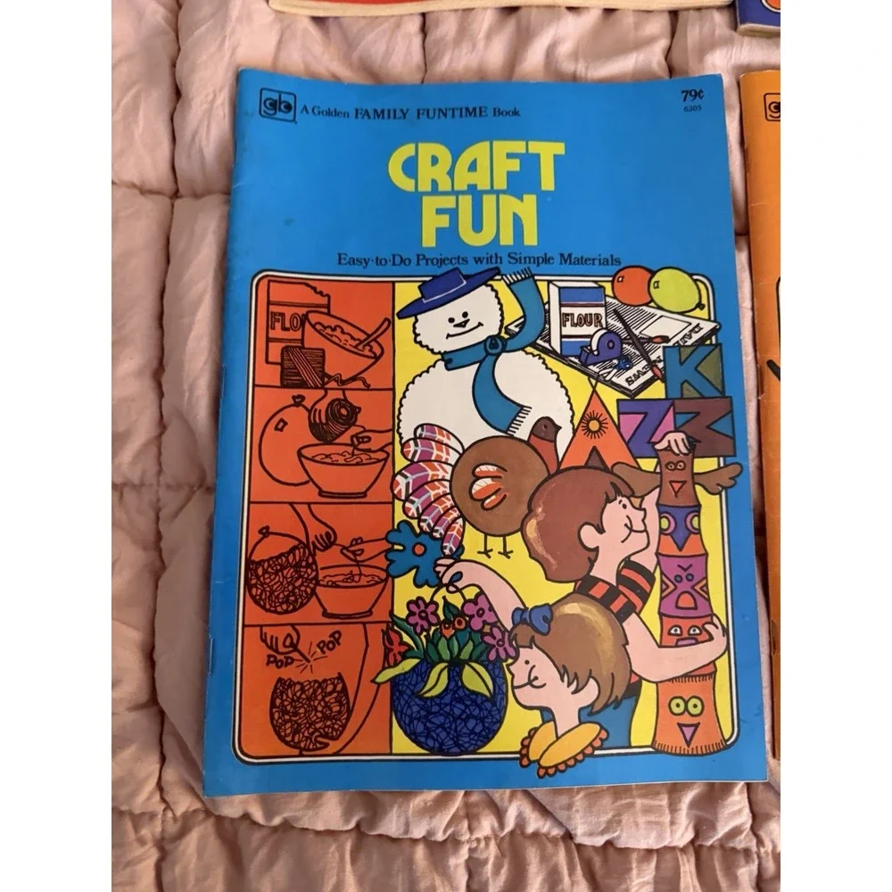 Rare Vintage 6 Golden Family Funtime Books Golden Books Read Description